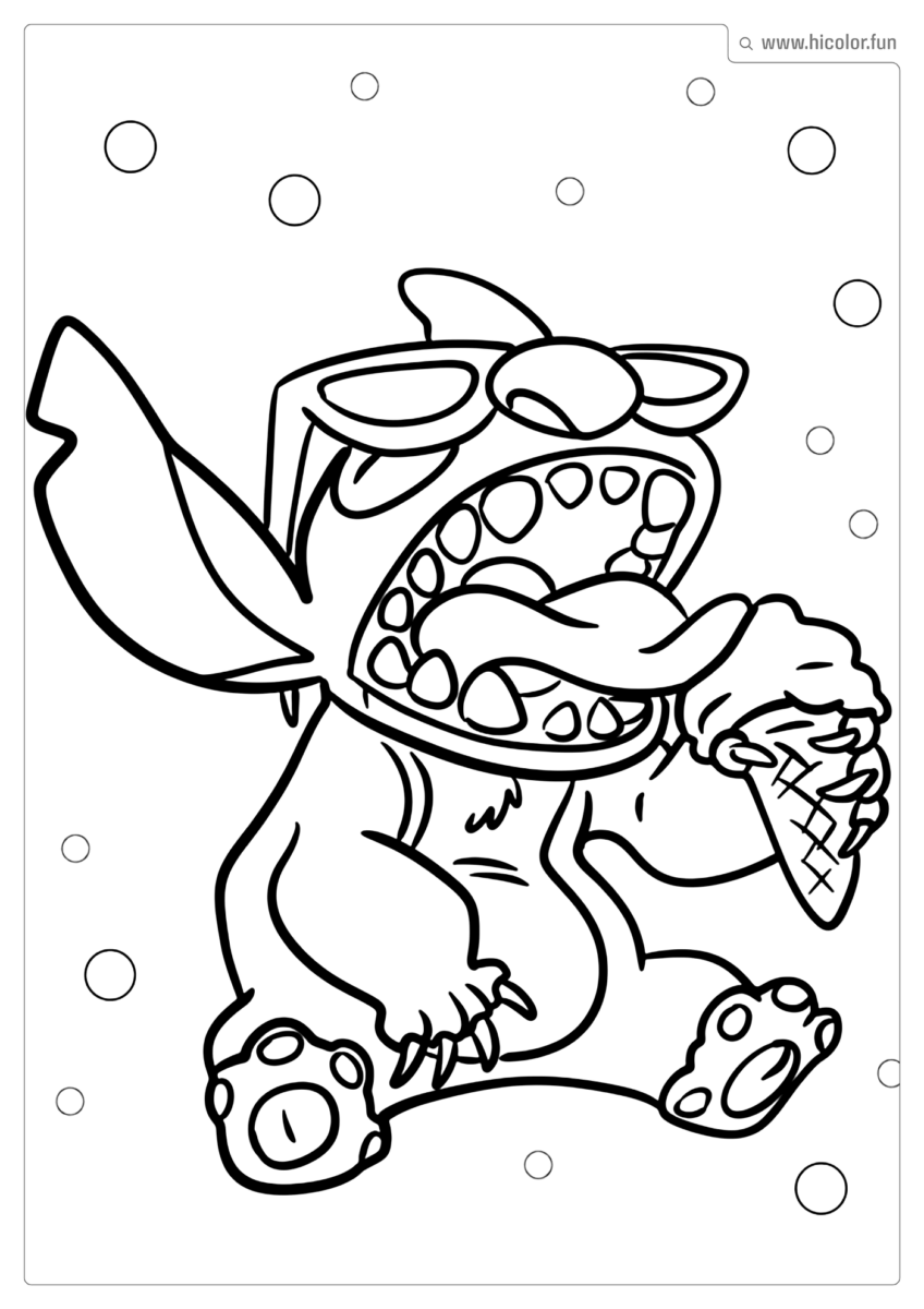FOTO DO STITCH PARA COLORIR E IMPRIMIR