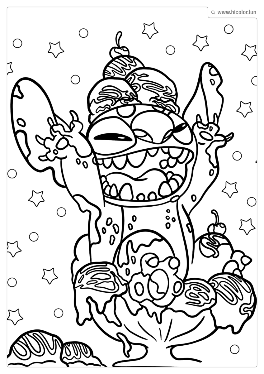 FOTO DO STITCH PARA PINTAR E IMPRIMIR