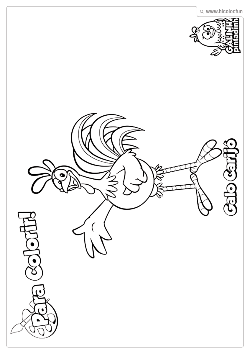 GALO CARIJó PARA COLORIR