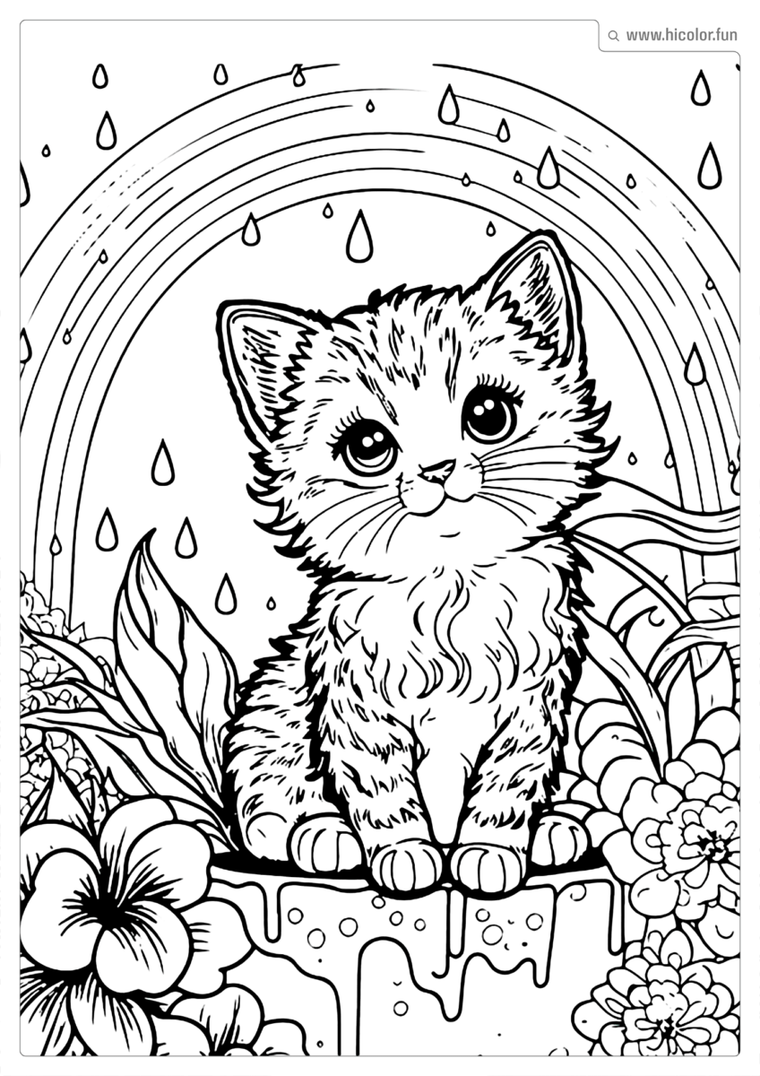GATINHO FOFO PARA COLORIR