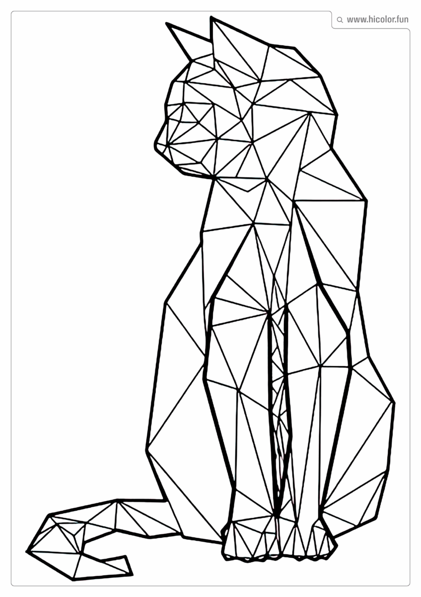GATO PARA COLORIR FáCIL