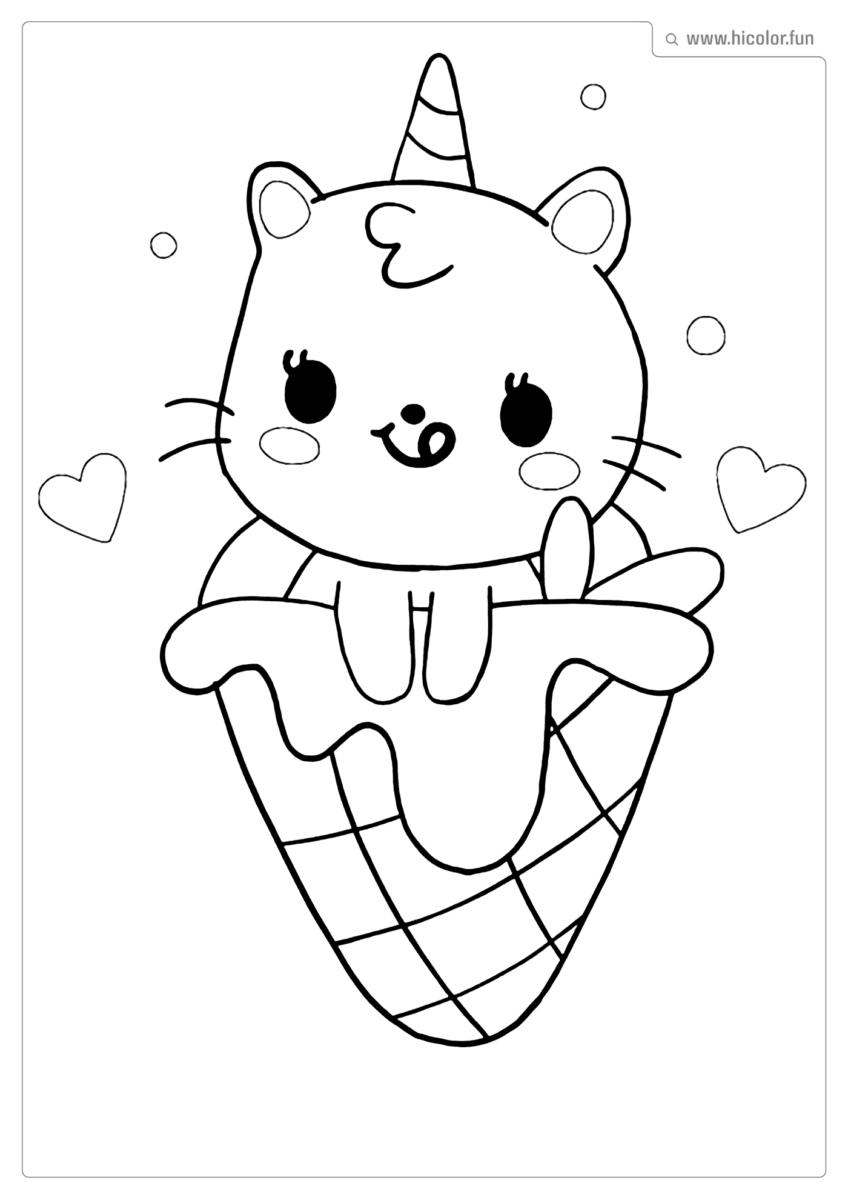 GATO UNICóRNIO PARA COLORIR