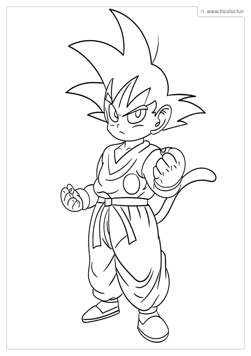 GOKU COLORIR PARA IMPRIMIR
