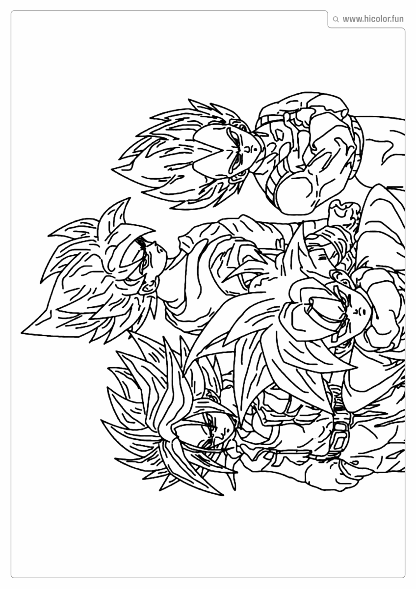 GOKU DESENHO PARA COLORIR