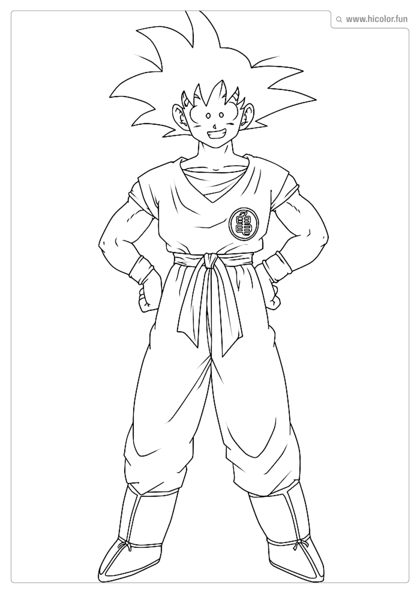 GOKU PARA COLORIR