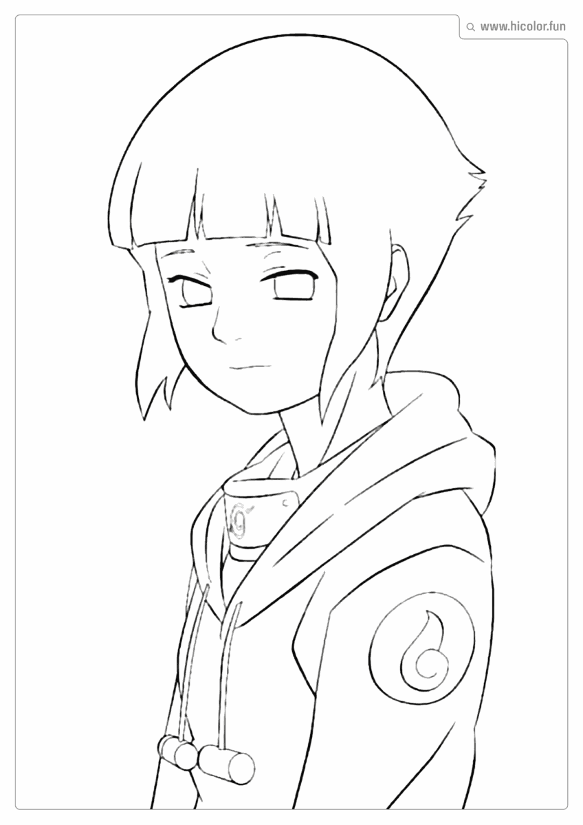 HINATA PARA IMPRIMIR E COLORIR