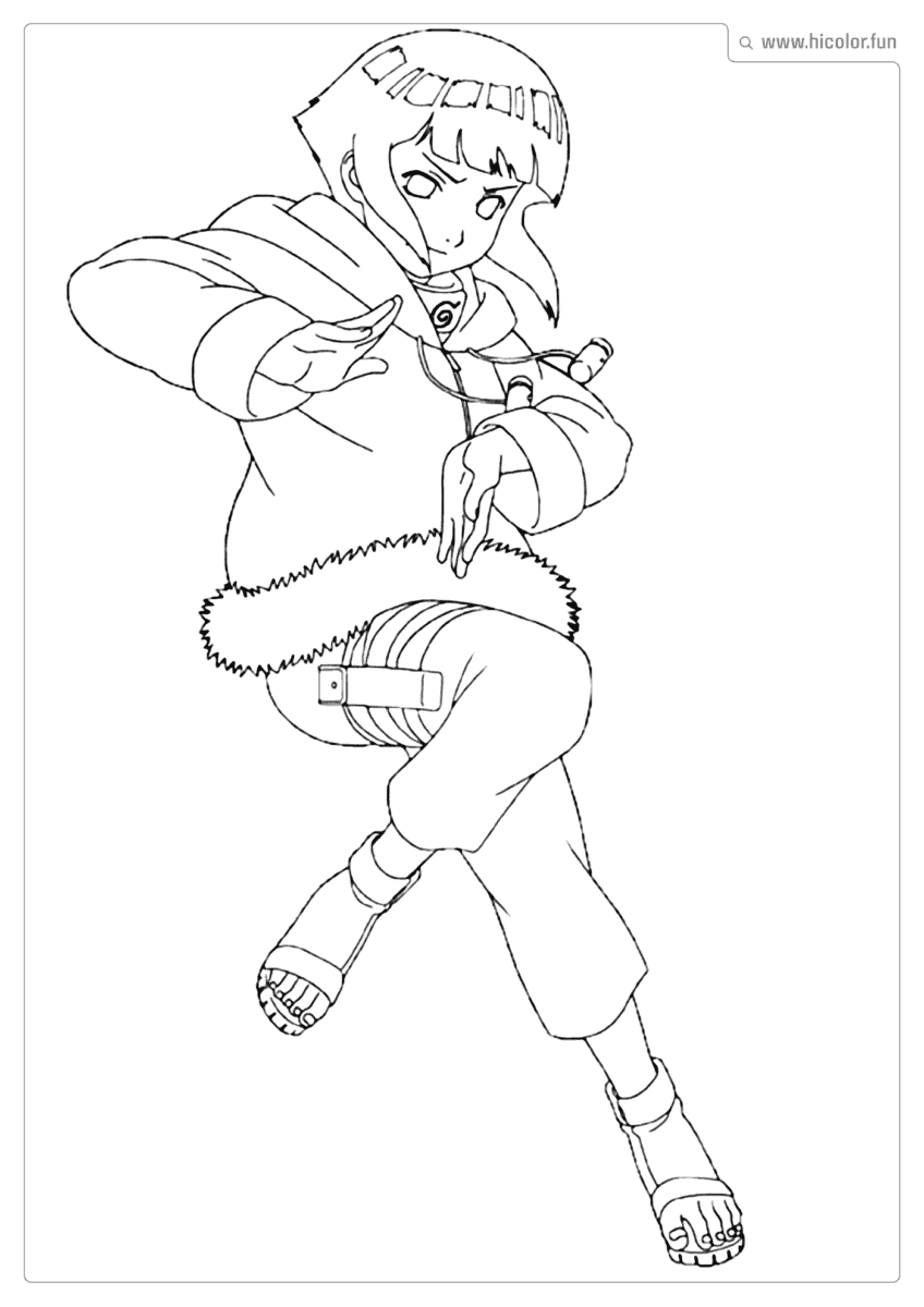 HINATA PARA IMPRMIR E PINTAR