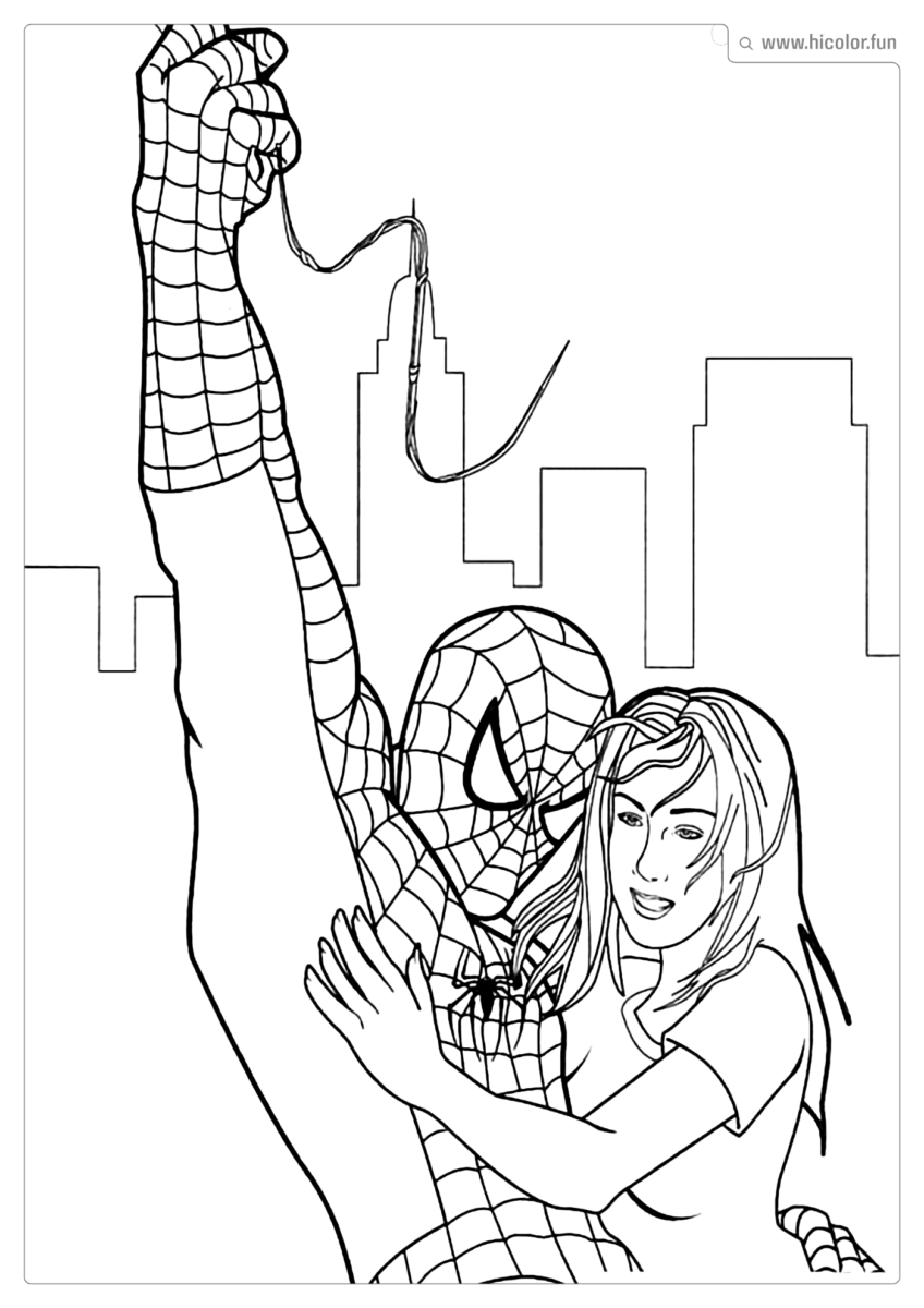 HOMEM ARANHA DESENHO PARA COLORIR