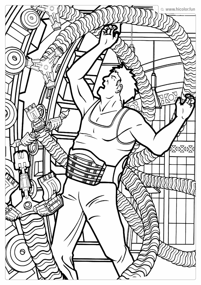 HOMEM ARANHA PARA COLORIR DR OCTOPUS