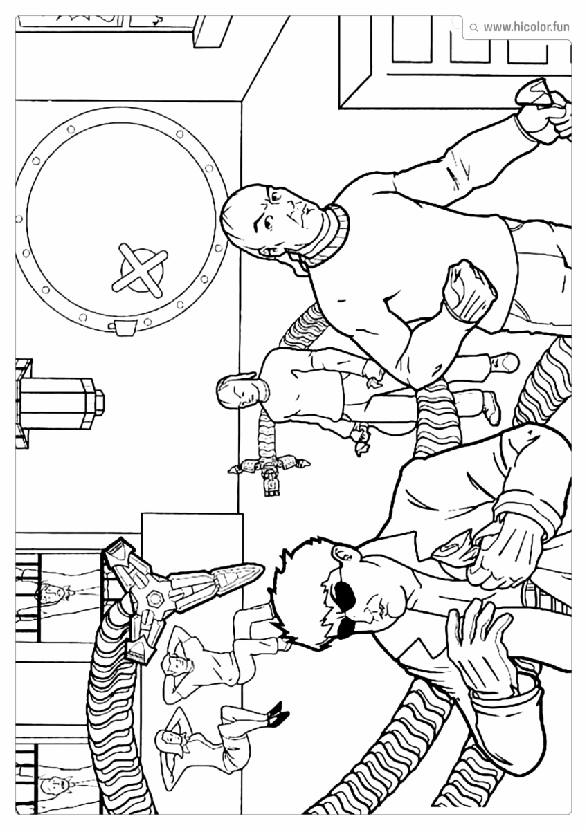 HOMEM ARANHA PARA COLORIR E IMPRIMIR LABORATORIO DR OTTO OCTAVIUS