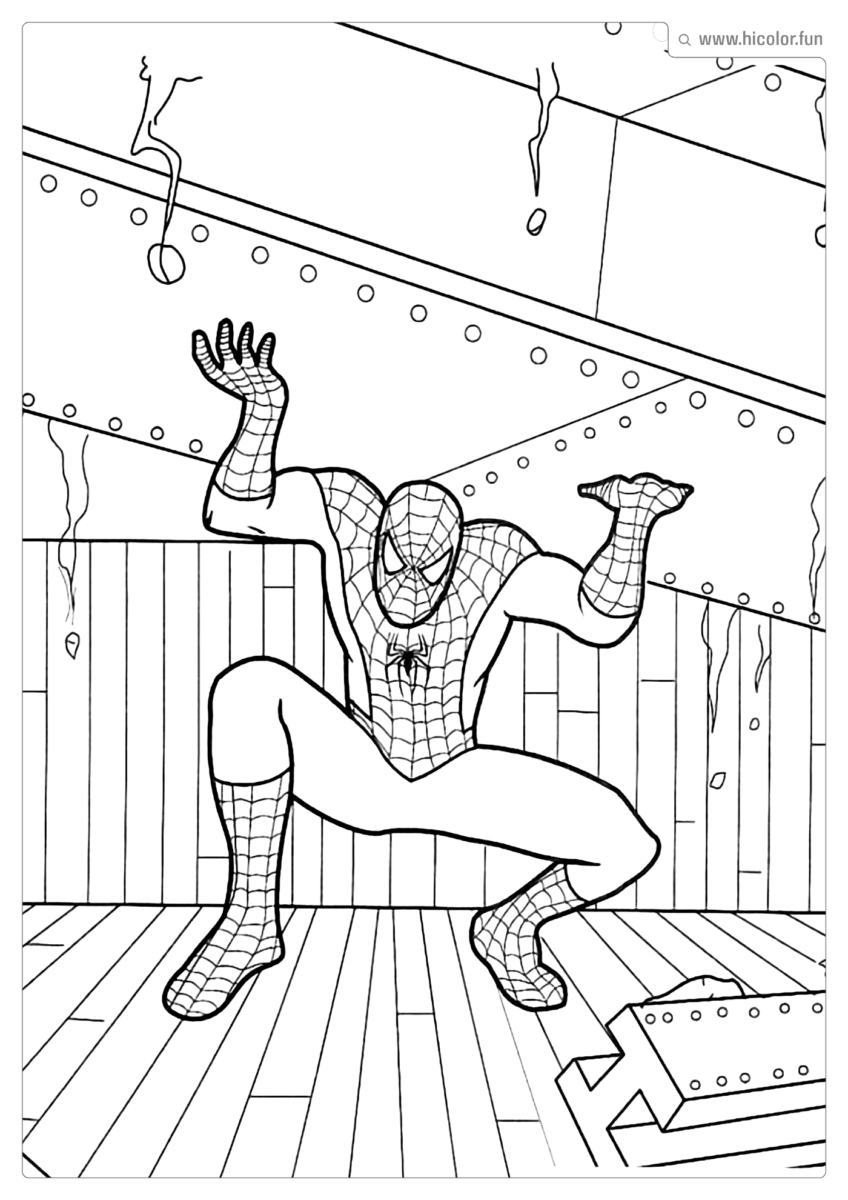 HOMEM ARANHA PARA COLORIR