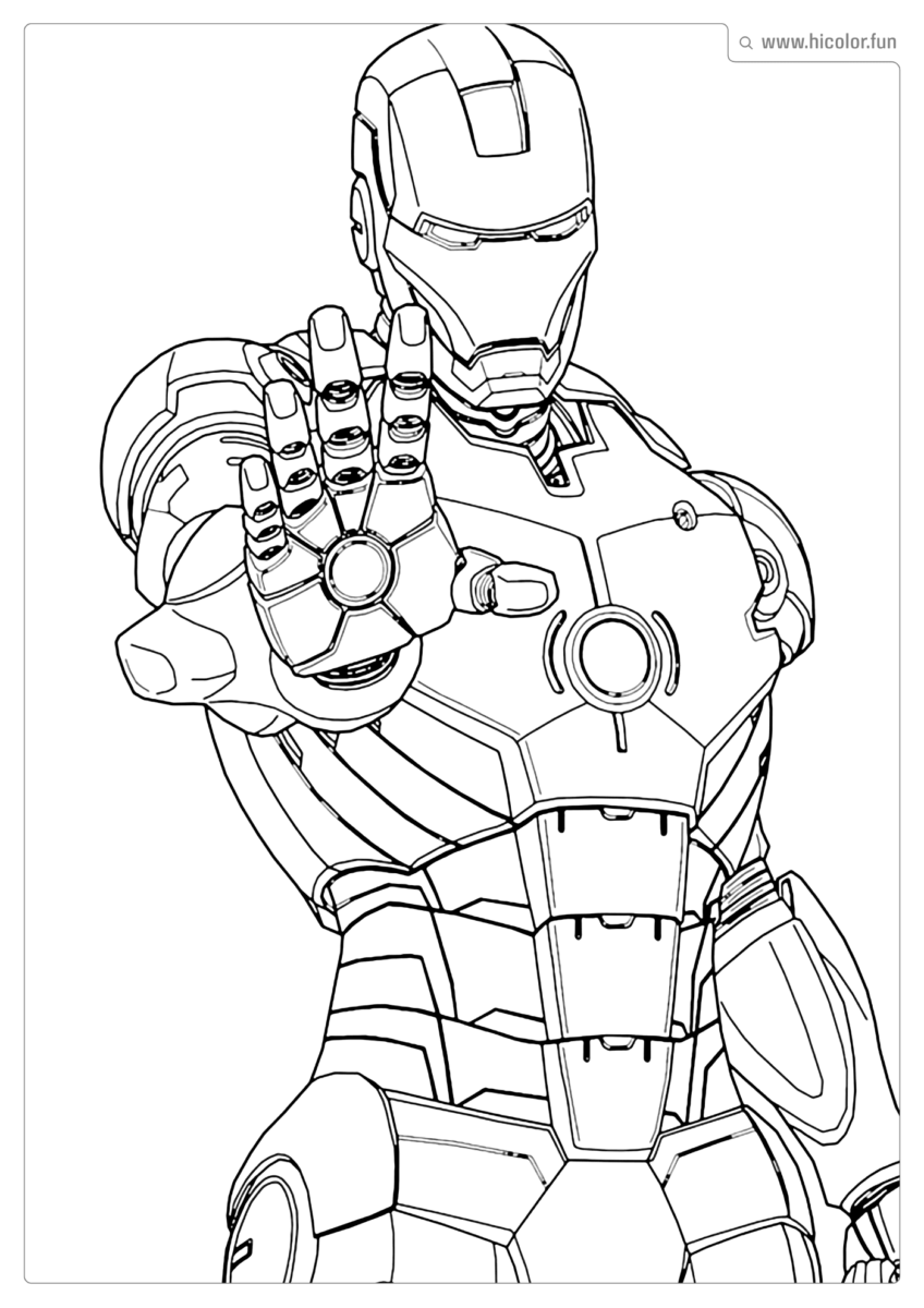 HOMEM DE FERRO DESENHO PARA COLORIR