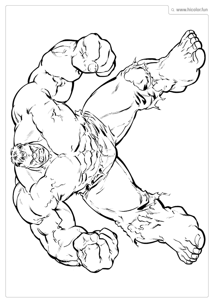 HULK DESENHO PARA COLORIR