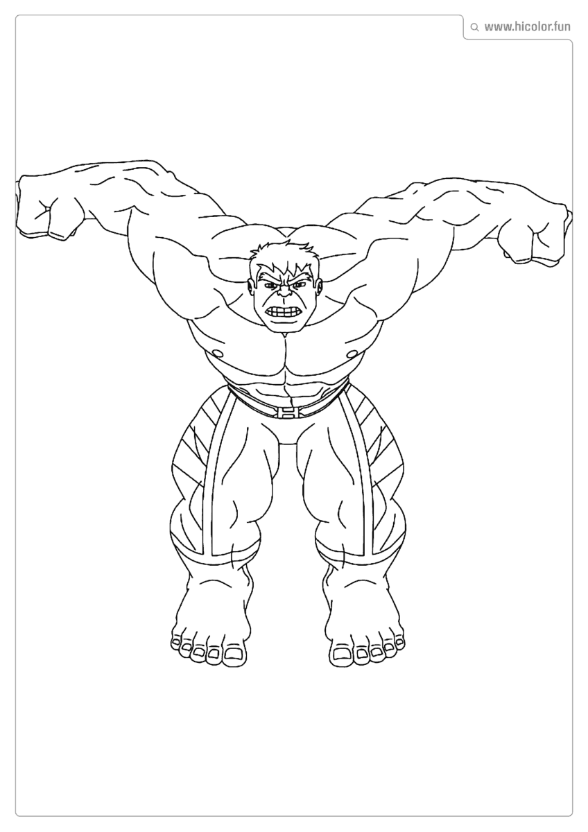 HULK PARA COLORIR E IMPRIMIR