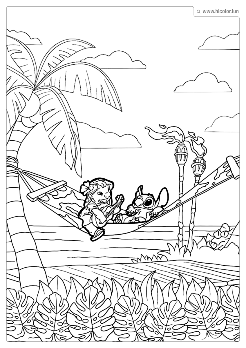 IMAGEM DA LILO E STITCH PARA PINTAR