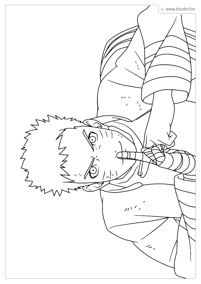 IMAGEM DE NARUTO PARA COLORIR