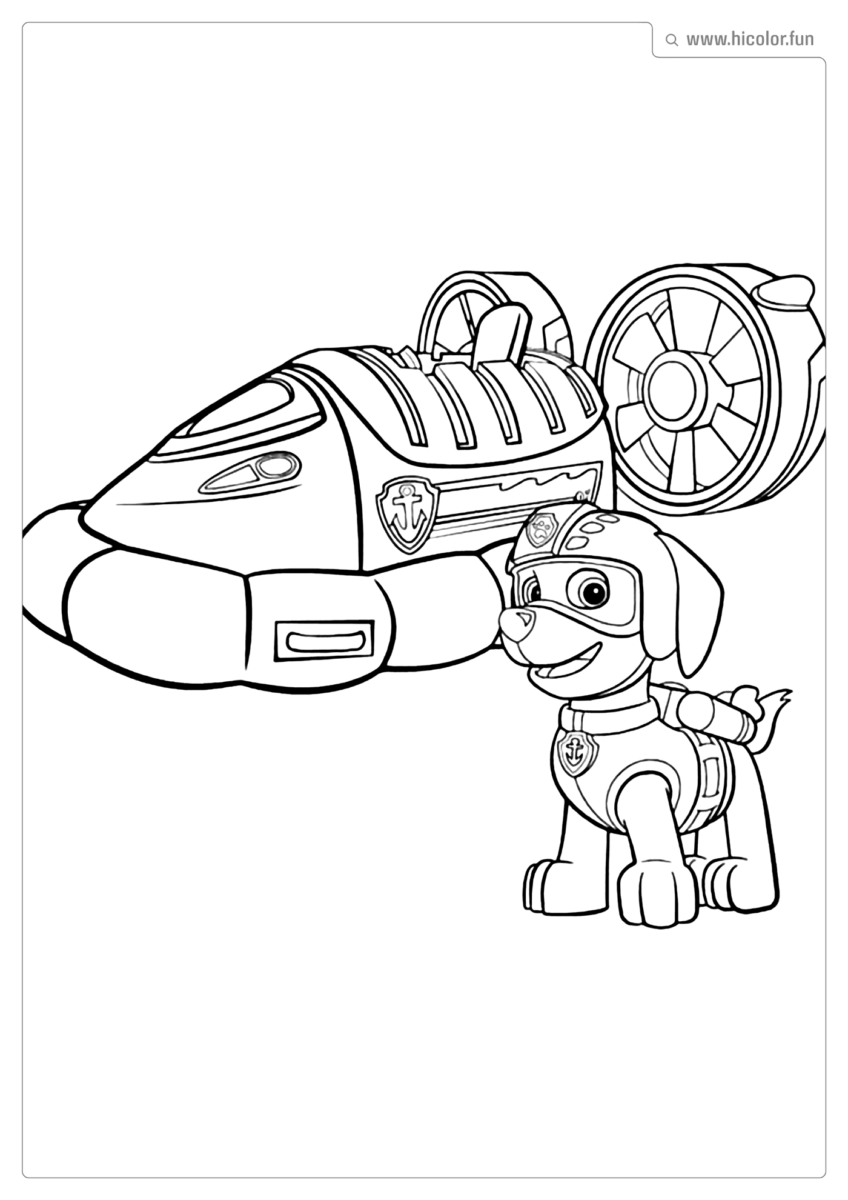 IMAGEM DE PATRULHA CANINA PARA COLORIR