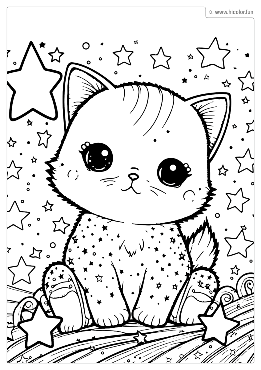 IMAGEM DE UM GATO PARA COLORIR