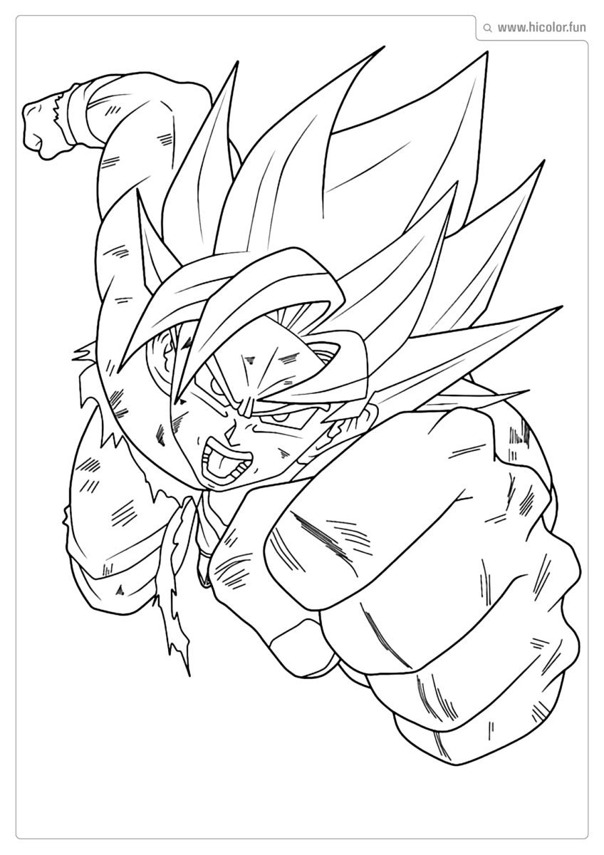 IMAGEM DO DRAGON BALL PARA COLORIR