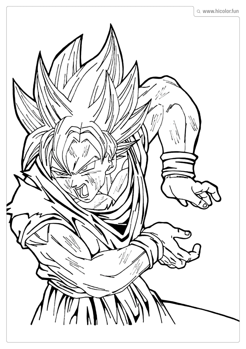 IMAGEM DO GOKU PARA PINTAR
