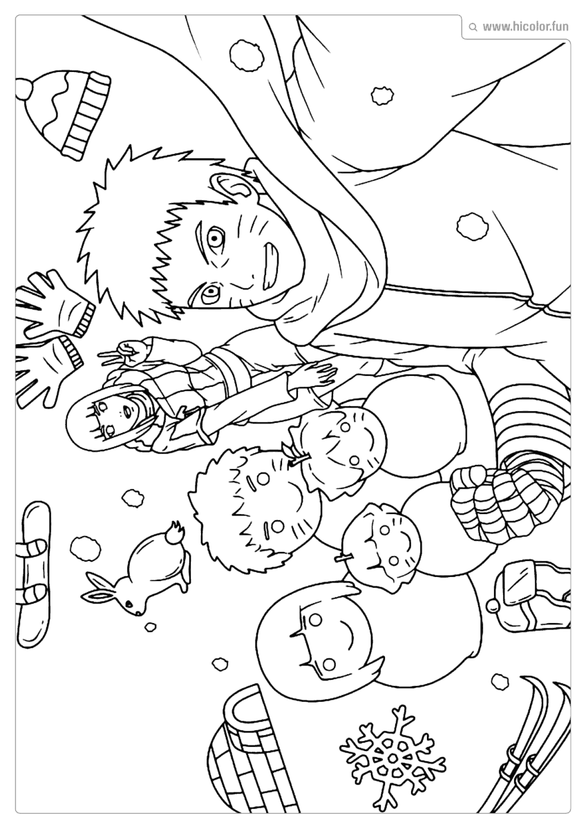 IMAGEM DO NARUTO PARA COLORIR