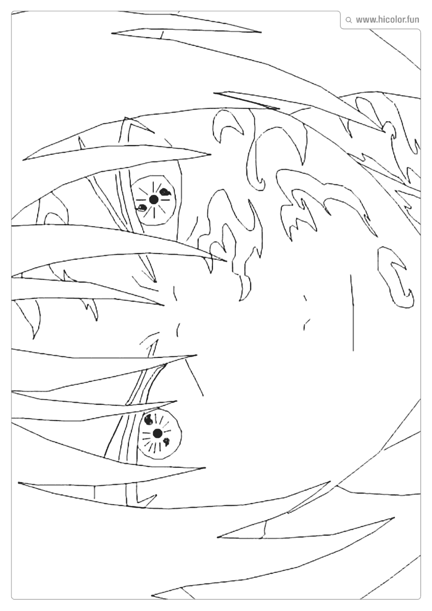 IMAGEM DO SASUKE PARA COLORIR E IMPRIMIR