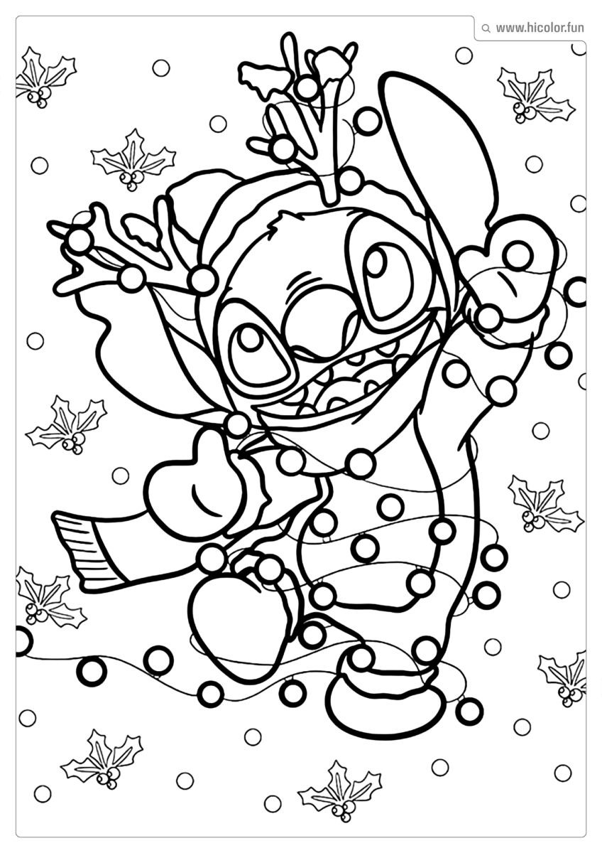 IMAGEM DO STITCH PARA PINTAR E IMPRIMIR