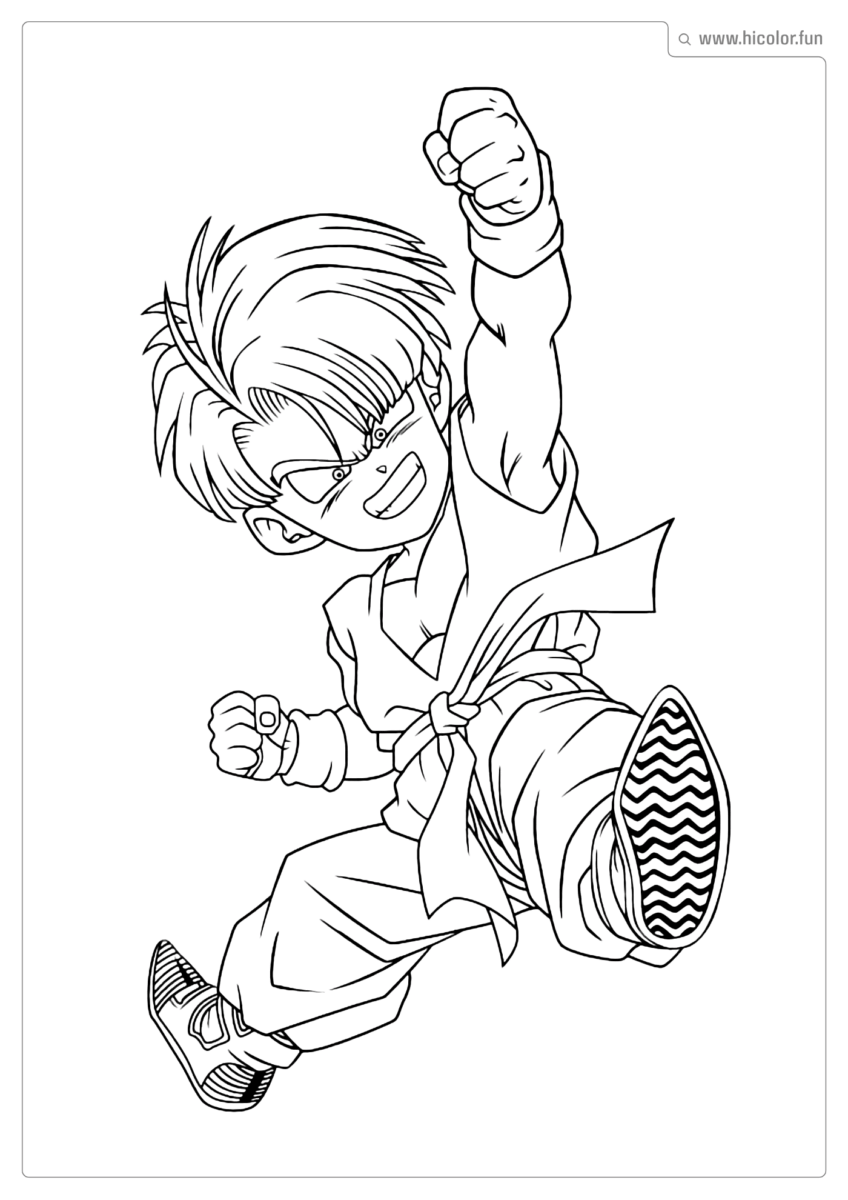 IMAGEM DRAGON BALL DE COLORIR