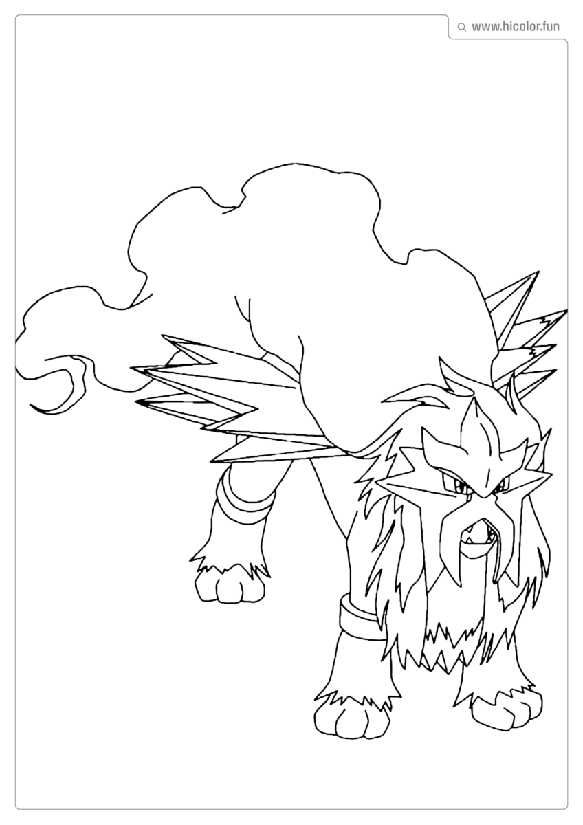 IMAGEM ENTEI POKEMON PARA COLORIR