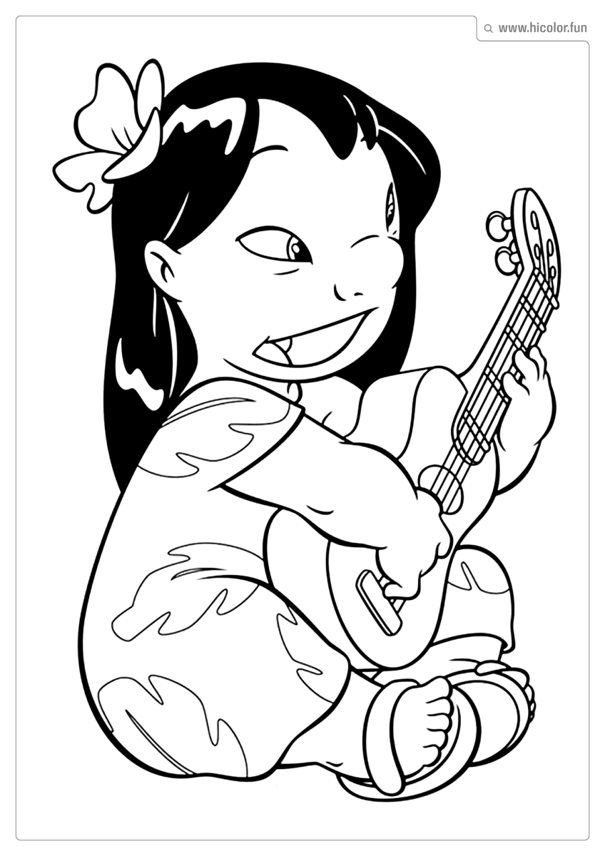 IMAGEM LILO PARA COLORIR E IMPRIMIR