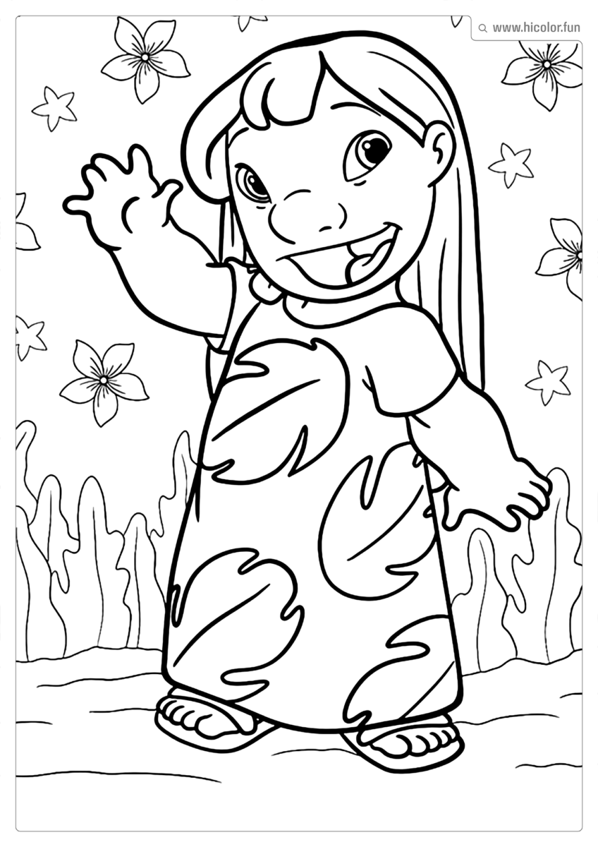 IMAGEM LILO PARA PINTAR E IMPRIMIR