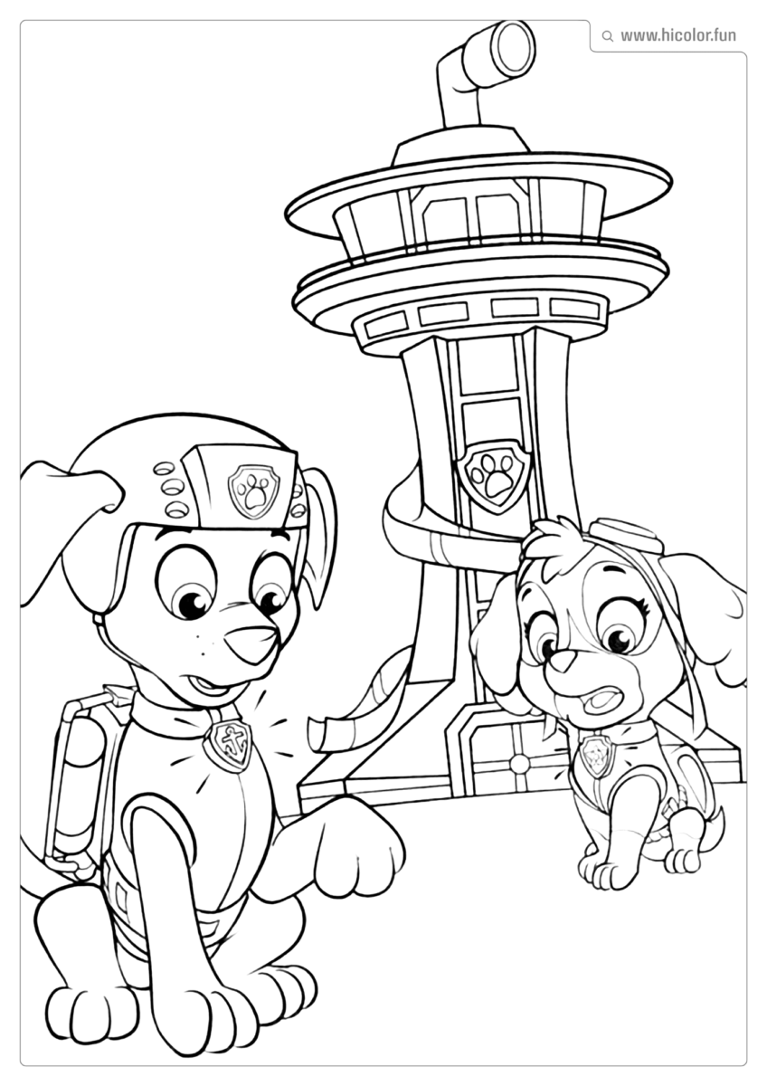 IMAGEM PARA COLORIR DA PATRULHA CANINA