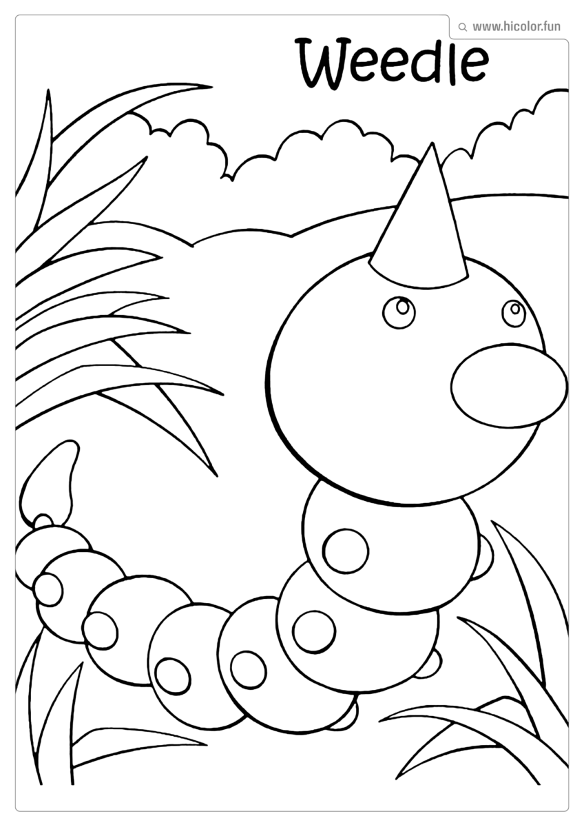 IMAGEM POKEMON WEEDLE PARA PINTAR