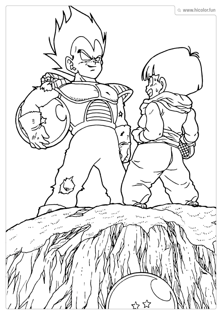 IMAGENS DO DRAGON BALL Z PARA COLORIR