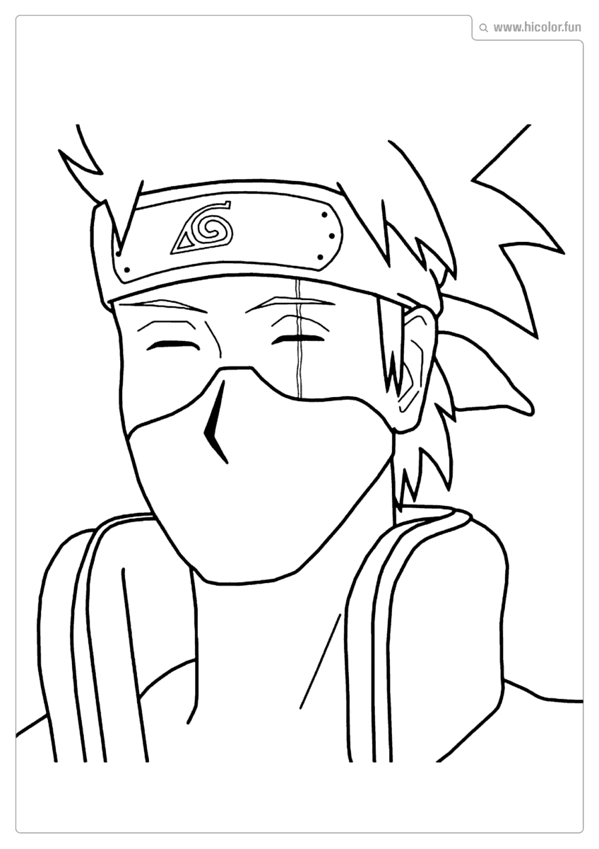 KAKASHI NARUTO COLORIR