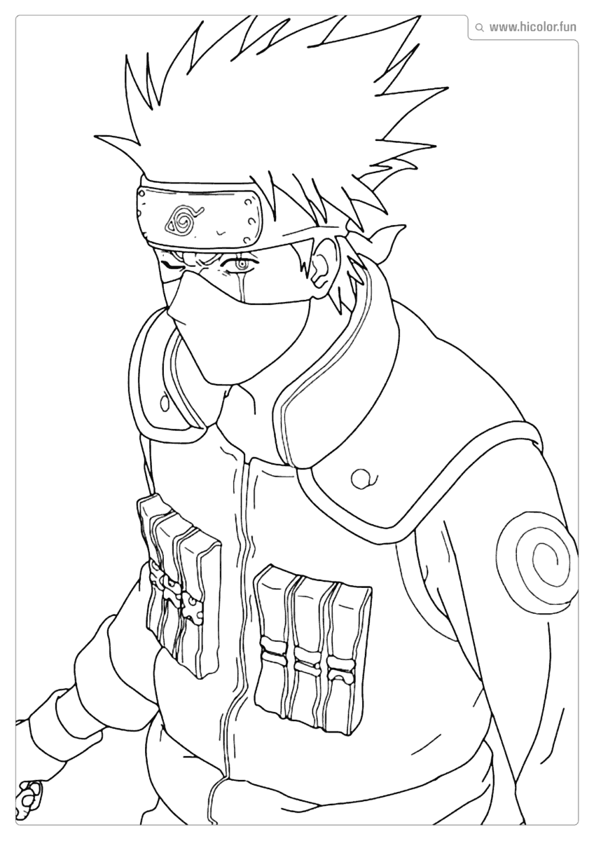 KAKASHI PARA COLORIR