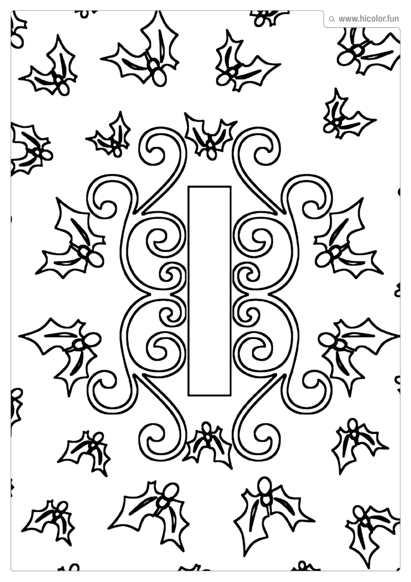 LETRA I DE PINTAR E IMPRIMIR NATAL