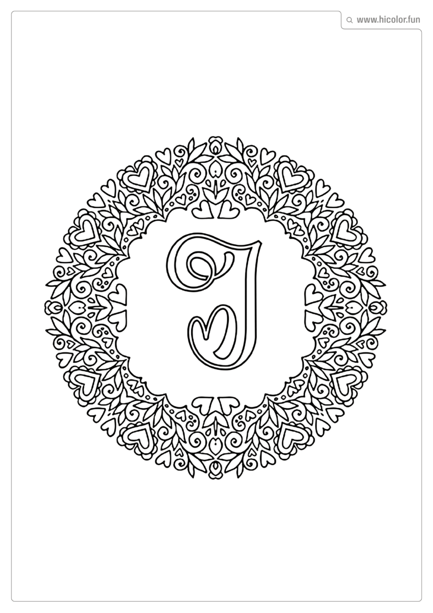 LETRA I PARA IMPRIMIR LOVE