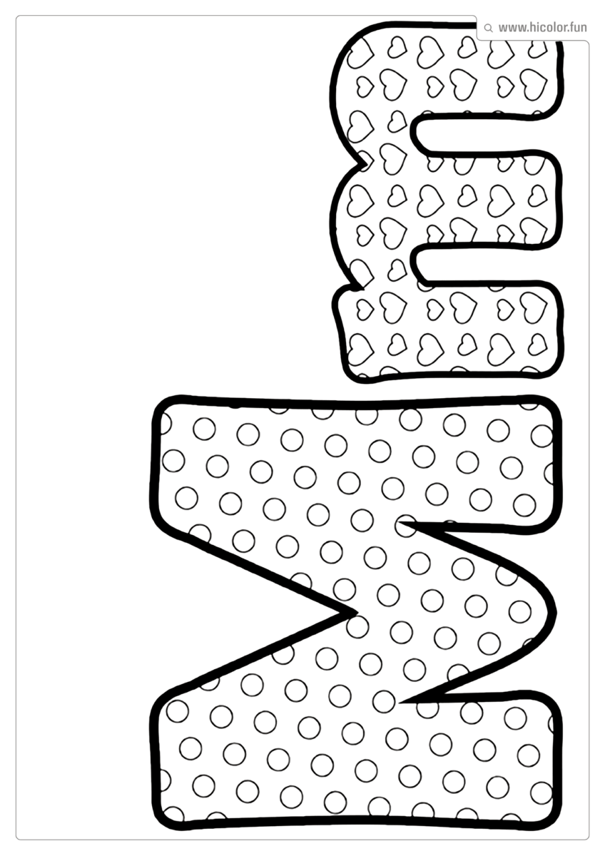 LETRA M PARA COLORIR DIVERTIDO