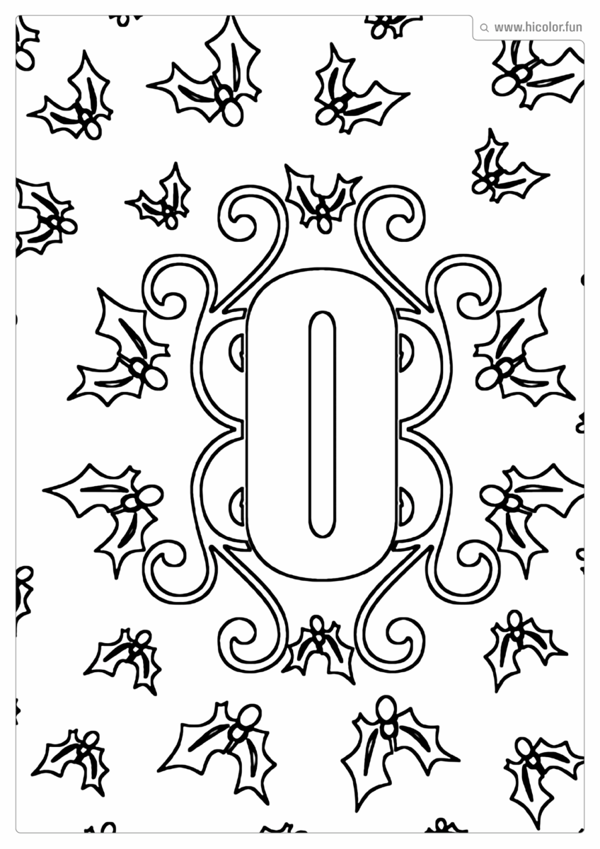 LETRA O DE PINTAR E IMPRIMIR NATAL