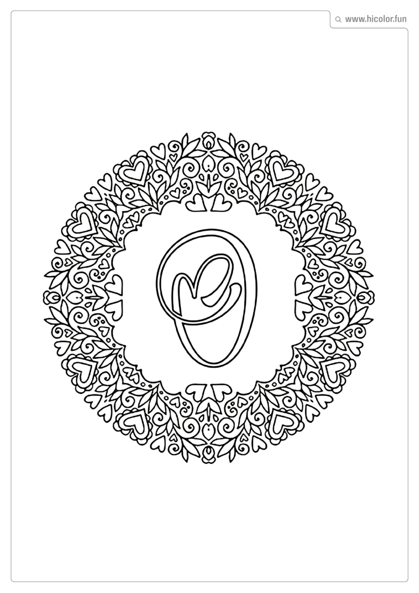 LETRA O PARA IMPRIMIR LOVE