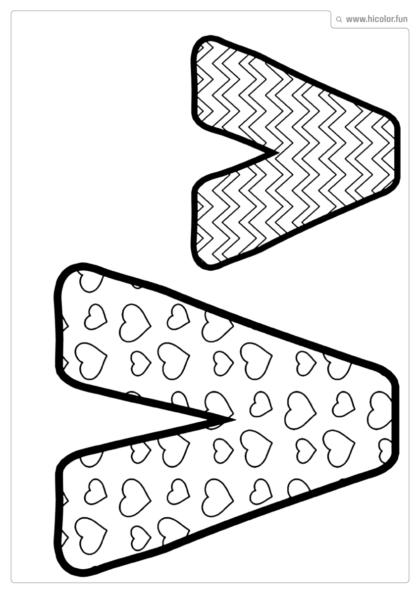 LETRA V PARA COLORIR DIVERTIDO