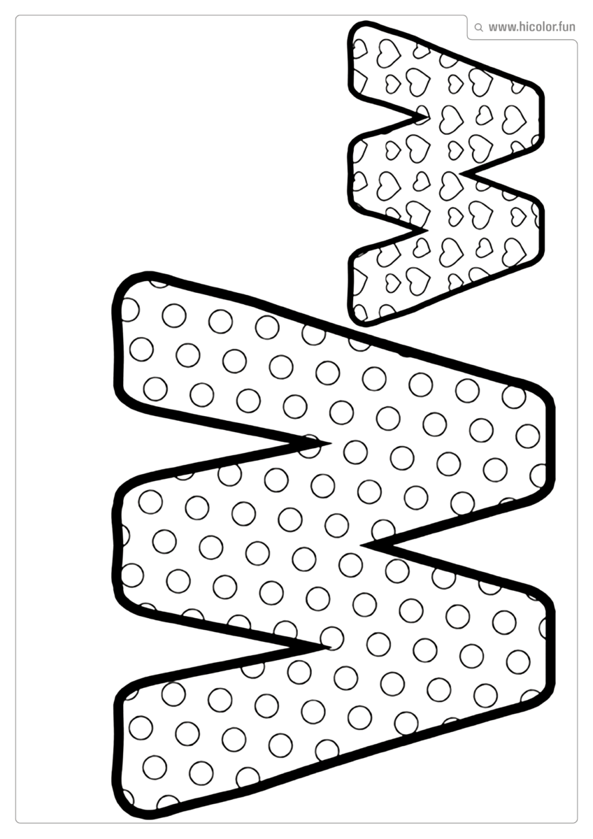 LETRA W PARA COLORIR DIVERTIDO