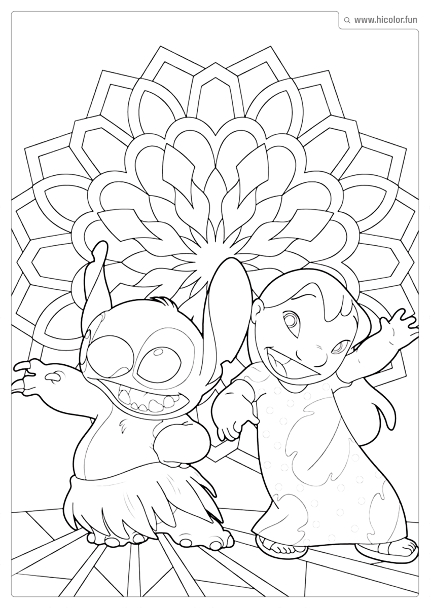 LILO E STITCH PARA COLORIR