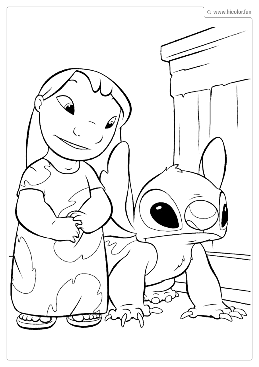 LILO STITCH PARA COLORIR