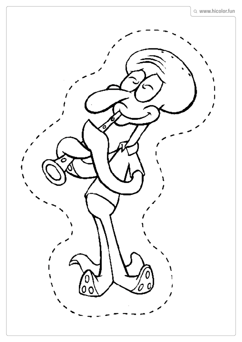 LULA MOLUSCO PARA COLORIR TOCANDO INSTRUMENTO