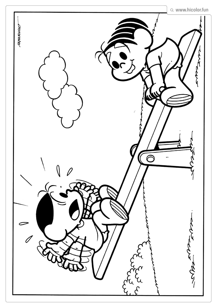 MAGALI E MONICA PARA COLORIR