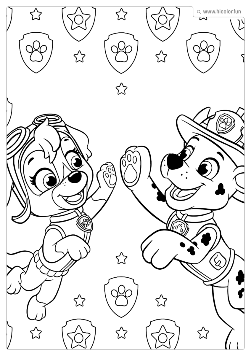 MARSHALL PATRULHA CANINA PARA COLORIR