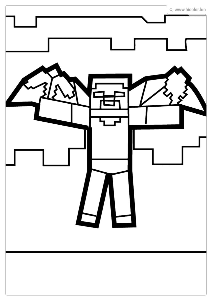 MINECRAFT DESENHO PARA IMPRIMIR BRUXO