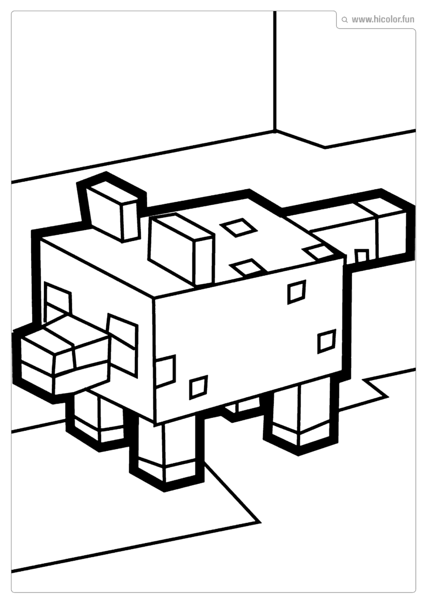 MINECRAFT DESENHO PARA IMPRIMIR CACHORRO